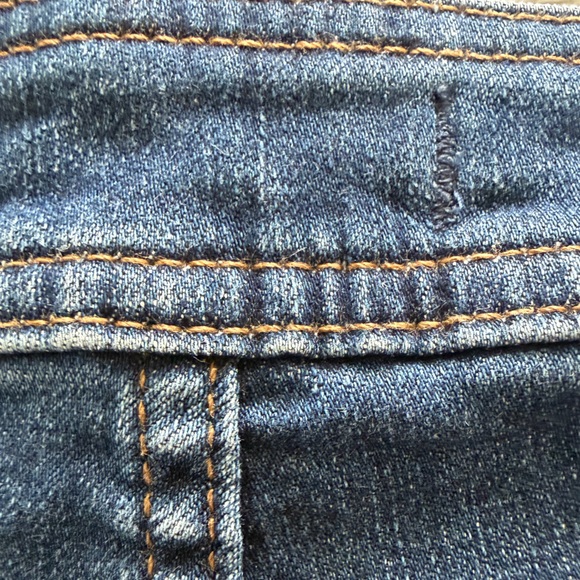 Madewell Dark Blue Denim Button-Front A-Line Mini Skirt - Picture 5 of 5